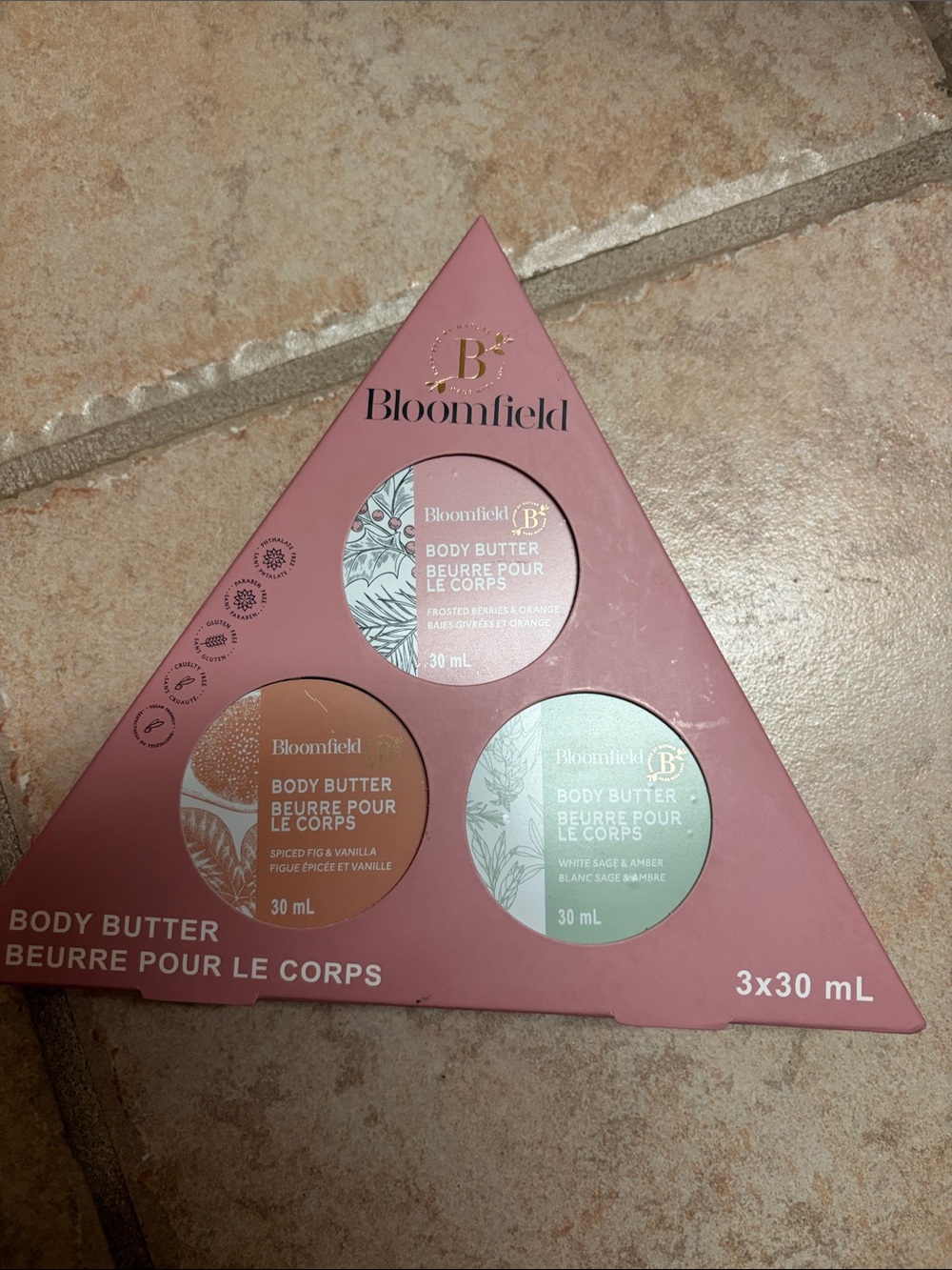 # 10.Body Butter Trio ā Pink, Tan & Green Jars